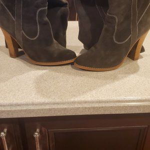 Colin Stuart Graphite over the knee high heel boots